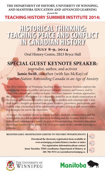 PeaceQuest Coordinator Jamie Swift to speak at University of Winnipeg Summer Institute