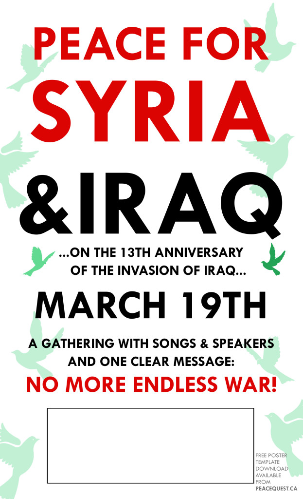 Peace for Syria & Iraq – Free Poster Template