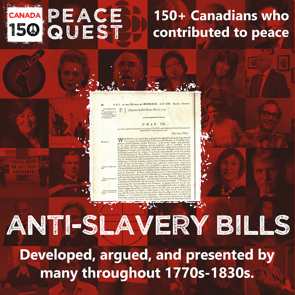 150+ Canadians Day 38: Anti-Slavery Legislation