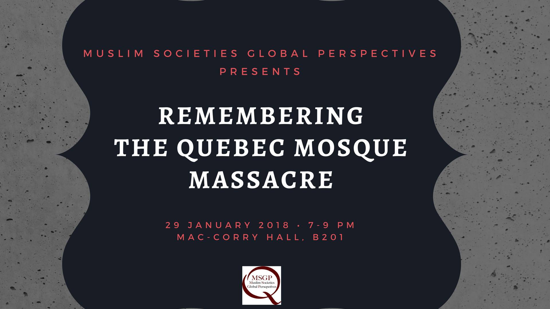 Two Events Remembering the Québec Mosque Massacre